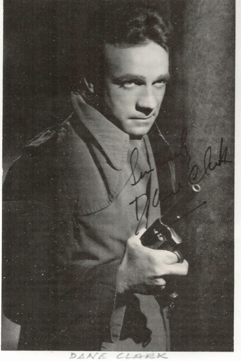 Lot 438: Dane Clark signed 6x4inch black and white photo....