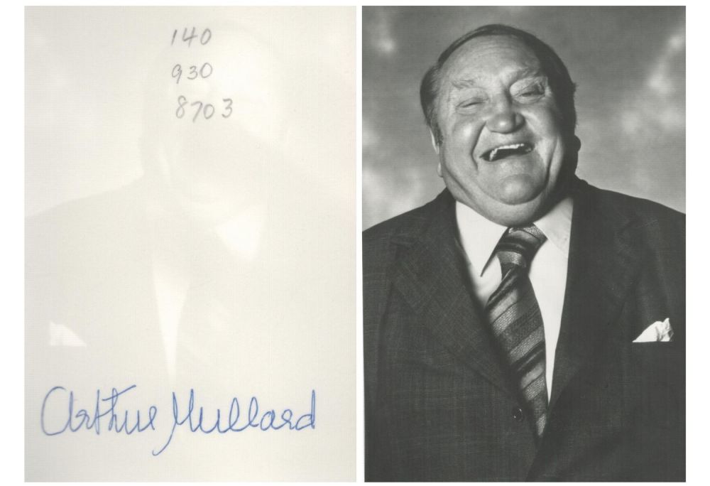Lot 485: Arthur Mullard signed 6x4inch black and white photo....
