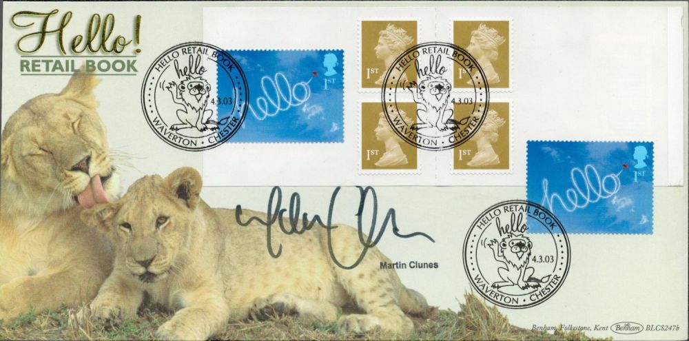 Lot 694: Martin Clunes signed Hello Retail Book FDC Waverton...