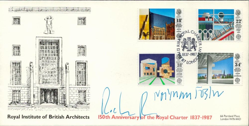 Lot 744: Norman Foster and Richard Rogers signed Royal institute...