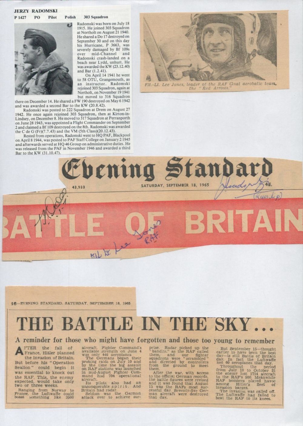 Lot 51: WW2 BOB fighter pilot Maurice Kinder 85 sqn...