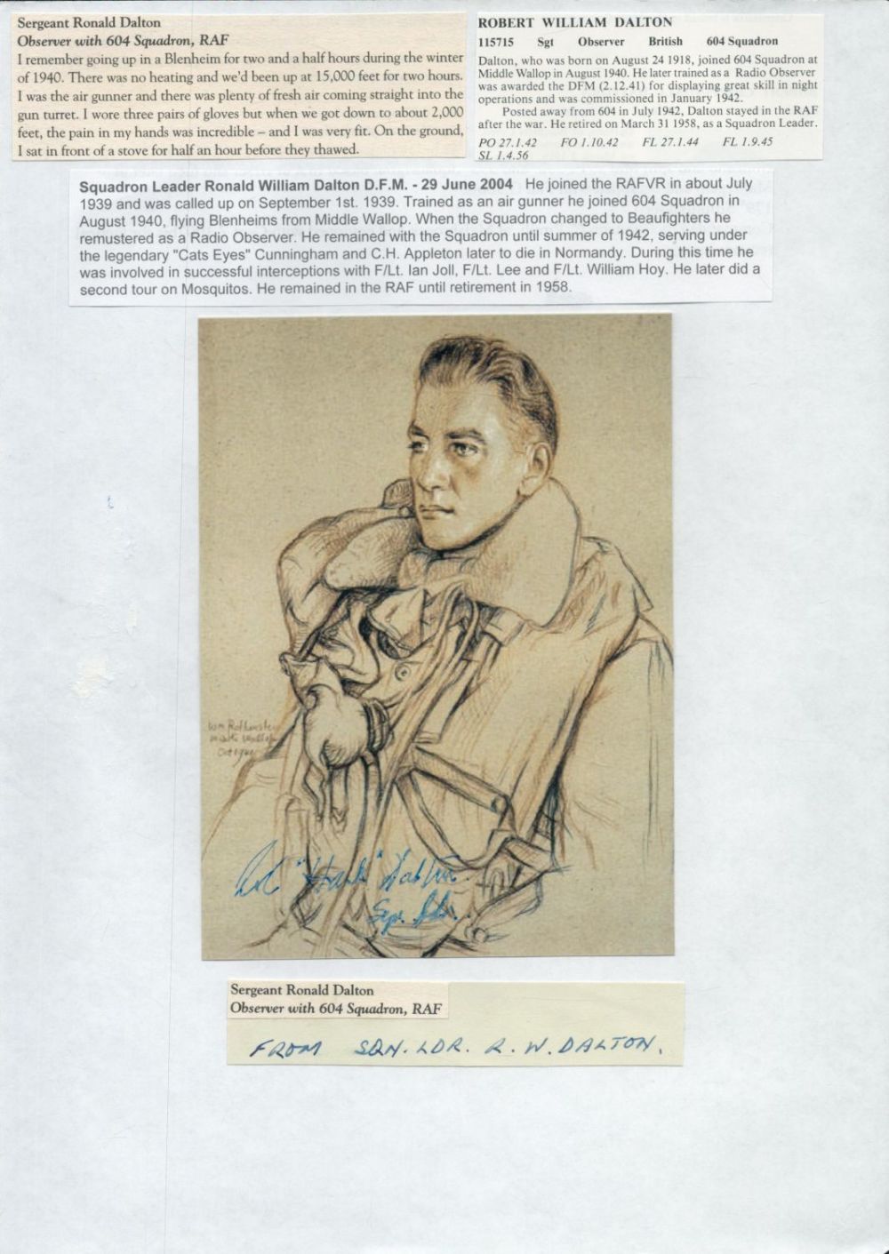 Lot 59: WW2 BOB fighter pilot Harry Poulton 616 sqn...
