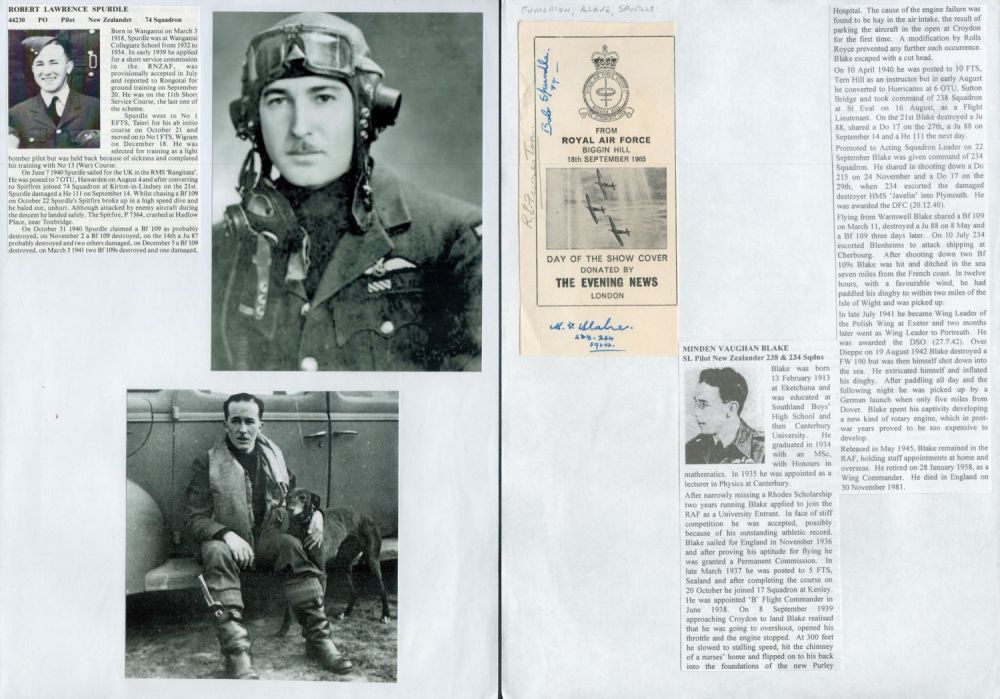 Lot 80: WW2 BOB fighter pilots Aylmer Aldwinkle, Arthur Cook...