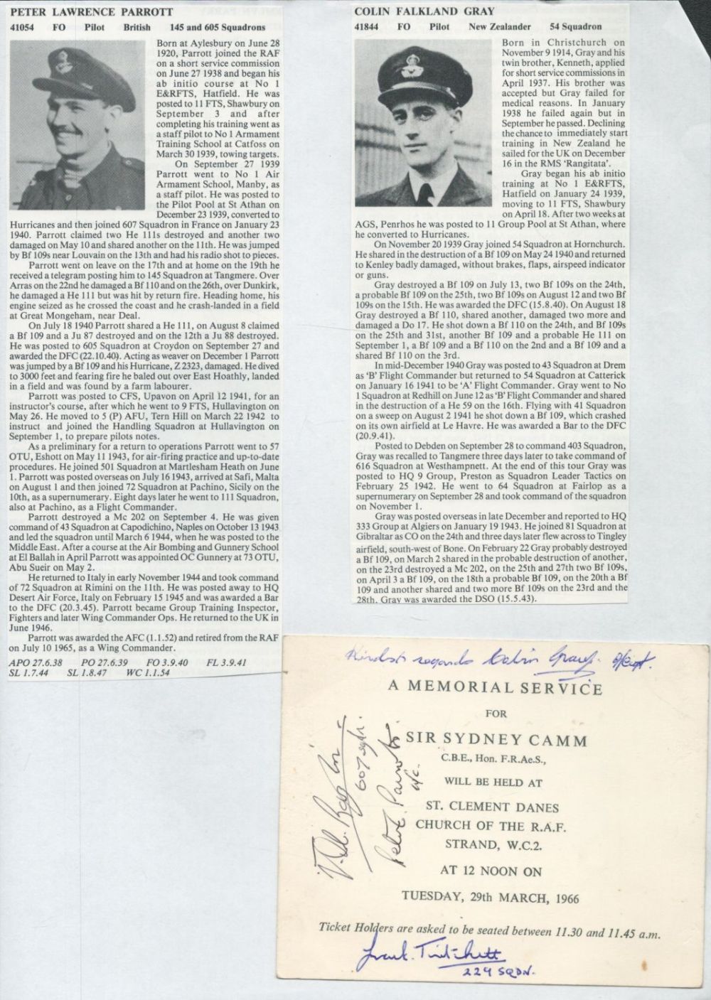 Lot 163: WW2 BOB fighter pilot Ralph Havercroft 92 sqn...