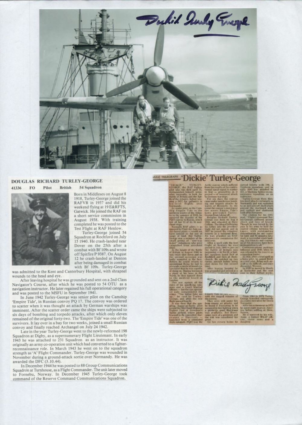 Lot 167: WW2 BOB fighter pilot John Young 249 sqn...
