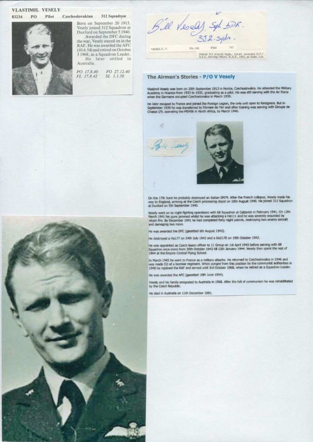 Lot 168: WW2 BOB fighter pilot Barrie Heath signed photo...