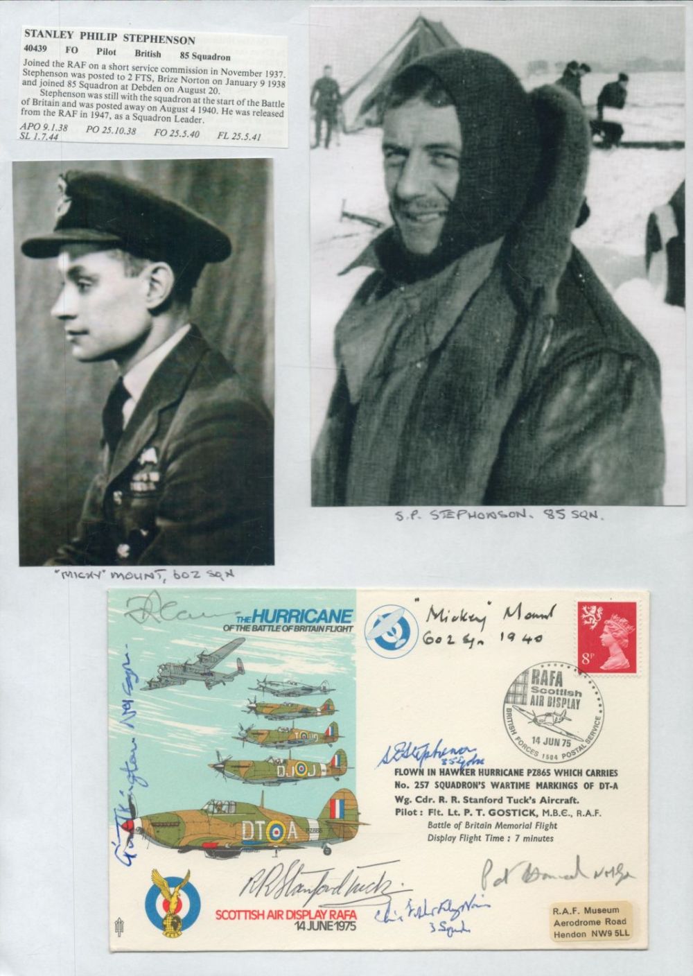Lot 172: WW2 BOB fighter pilot Alan Deere 54 sqn...