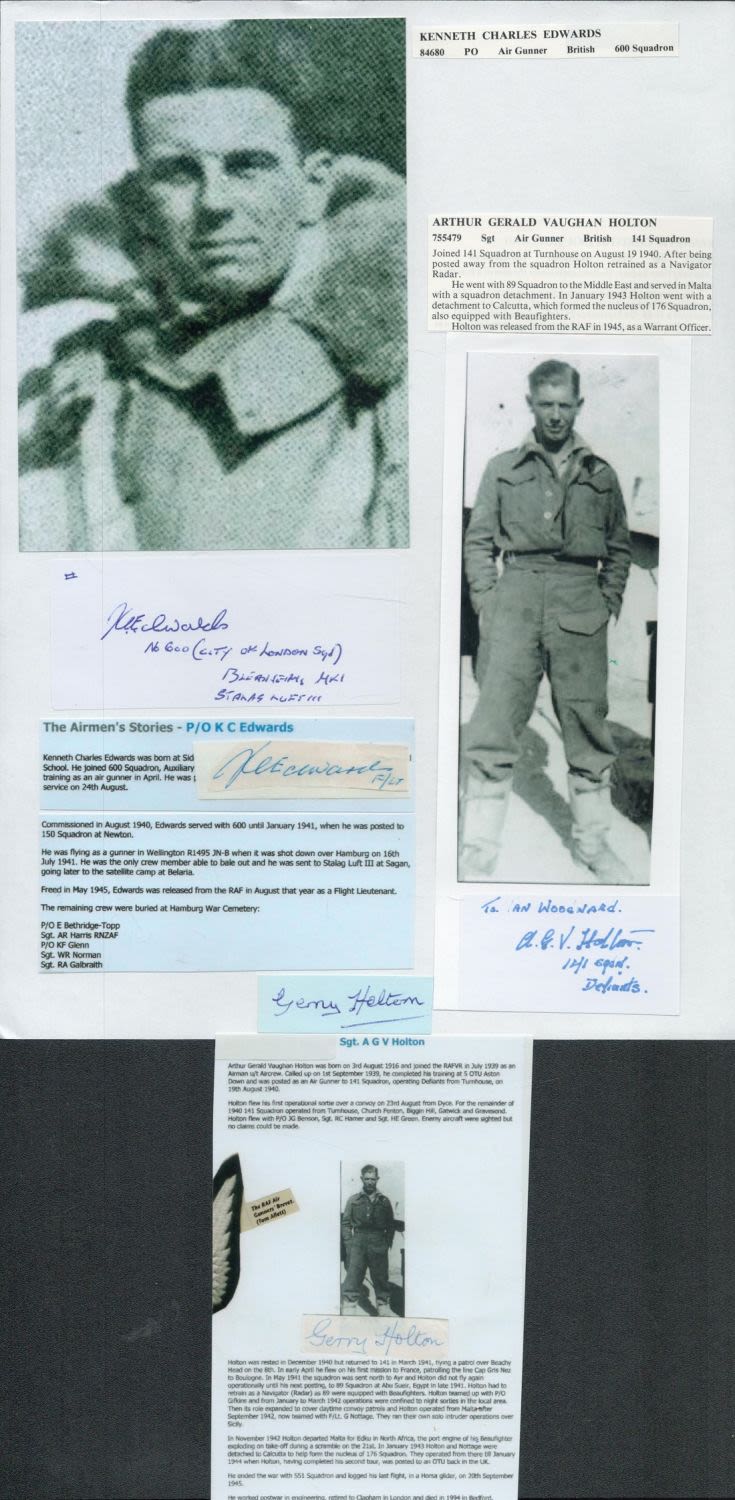 Lot 177: WW2 BOB 5 fighter pilots Multiple signed Keith...
