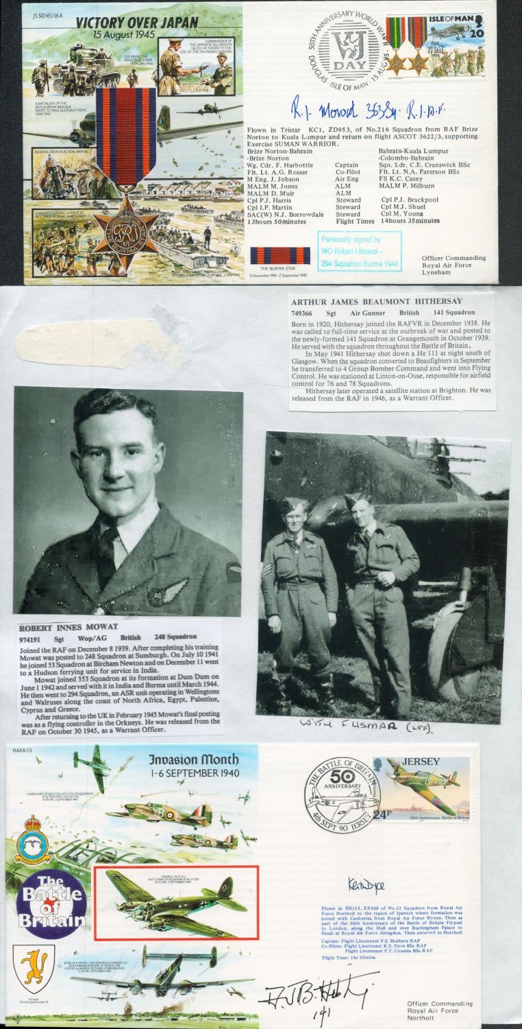 Lot 181: WW2 BOB fighter pilot Peter O'Brian signed 30th...
