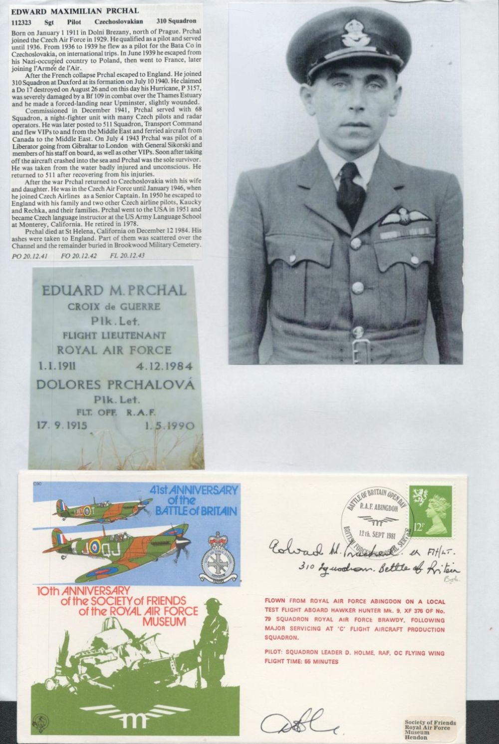 Lot 182: WW2 BOB fighter pilot Donald Howe 235 sqn...