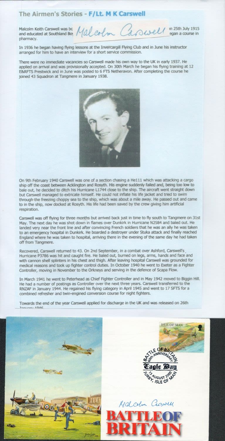 Lot 227: WW2 BOB fighter pilot Robert Deacon Elliott 72...