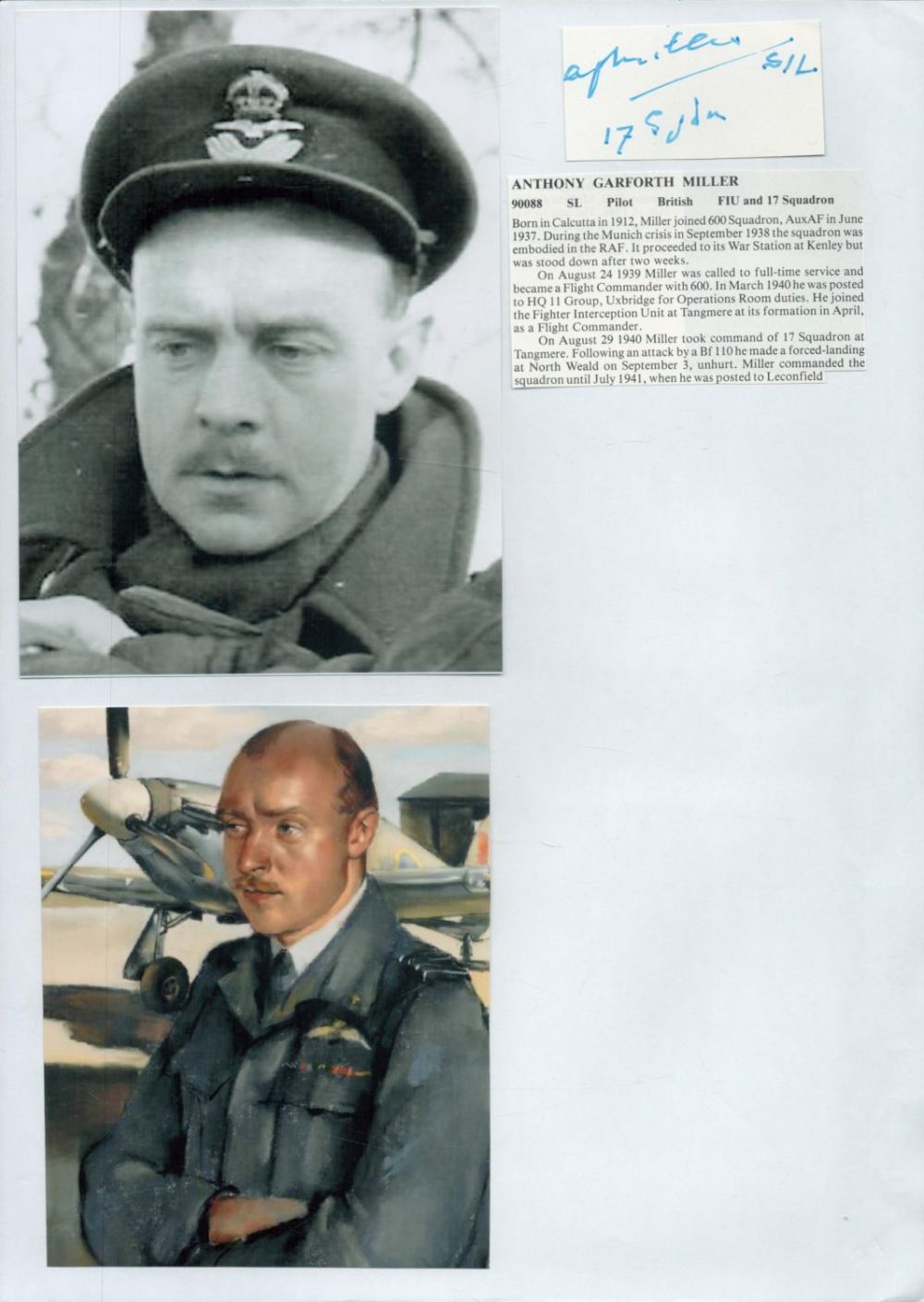 Lot 236: WW2 BOB fighter pilot Paul Webb 602 sqn...