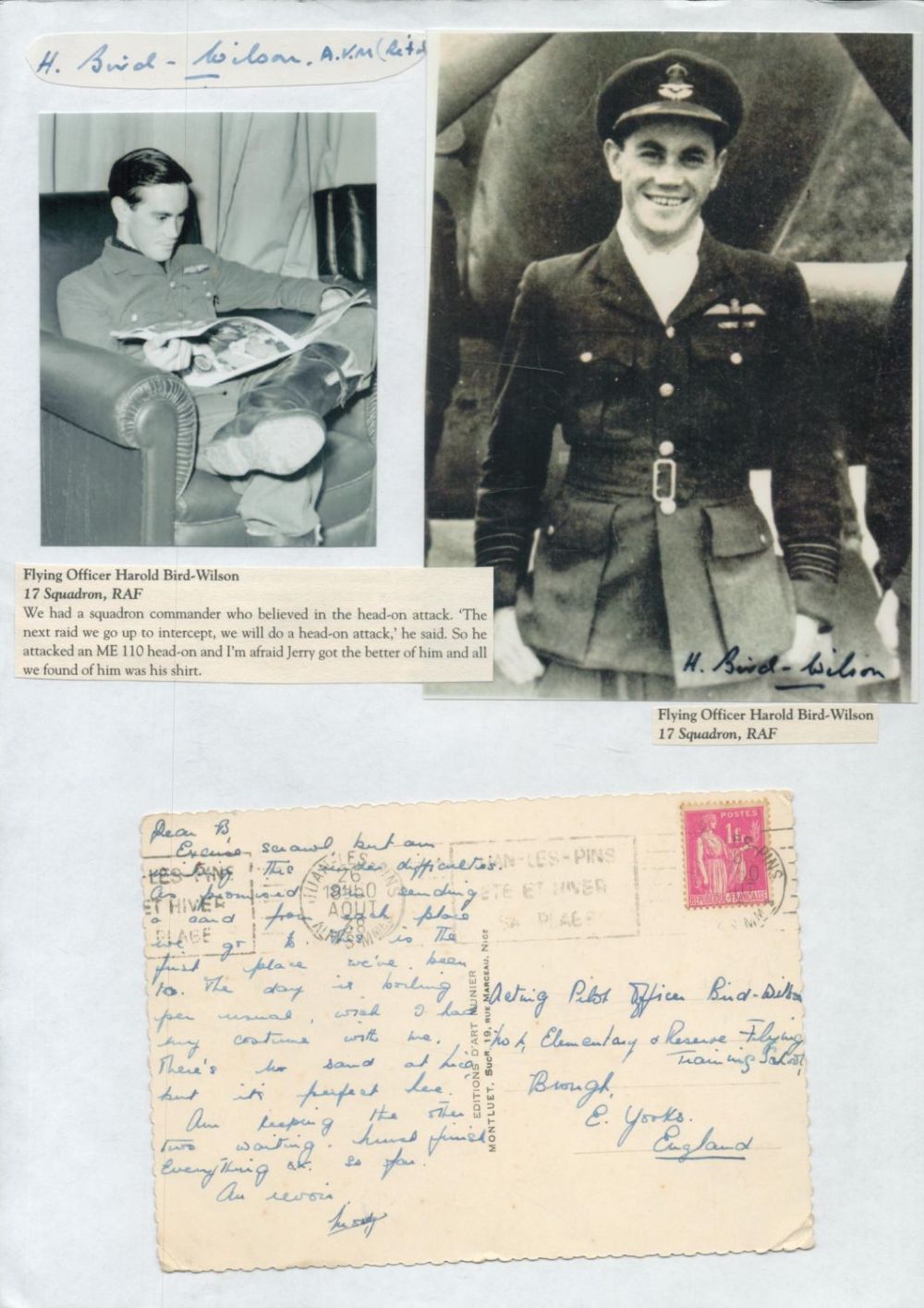 Lot 257: WW2 BOB fighter pilot John Freeborn 74 sqn...