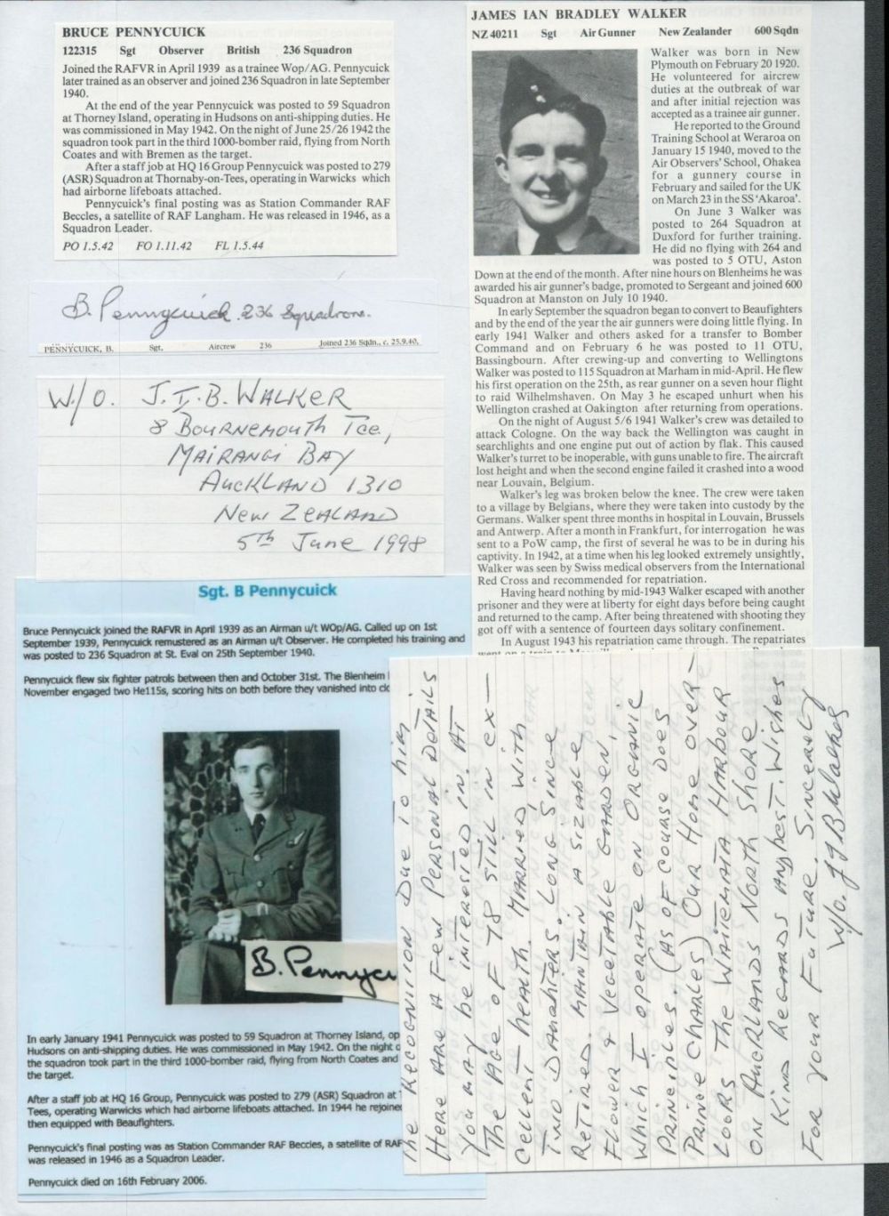 Lot 266: WW2 BOB fighter pilots Henry Sprague 3 sqn,...