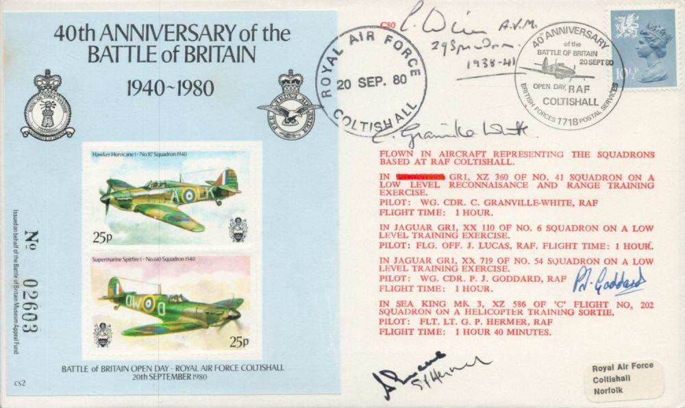 Lot 284: WW2 BOB fighter pilots Duncan Macdonald 213 sqn,...