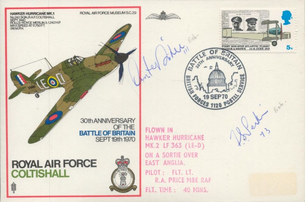 Lot 299: WW2 BOB fighter pilots Raymond Holmes 504 sqn...
