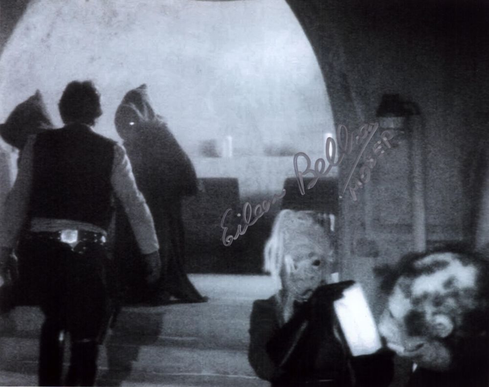 Lot 77: Eileen Bellson signed Star Wars 10x8 inch black...
