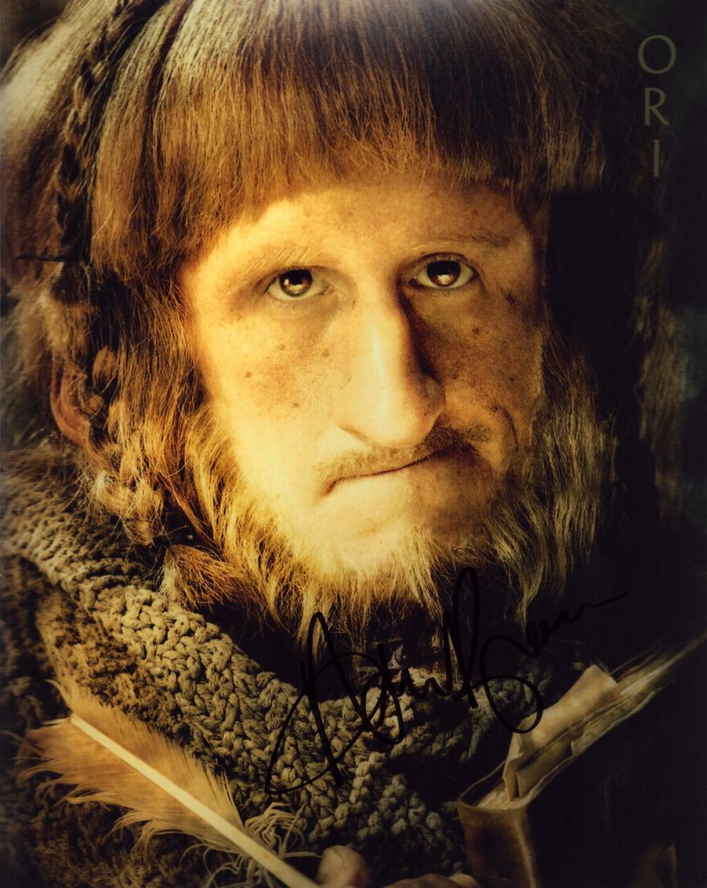 Lot 187: Adam Brown signed Hobbit 10x8 inch colour photo....