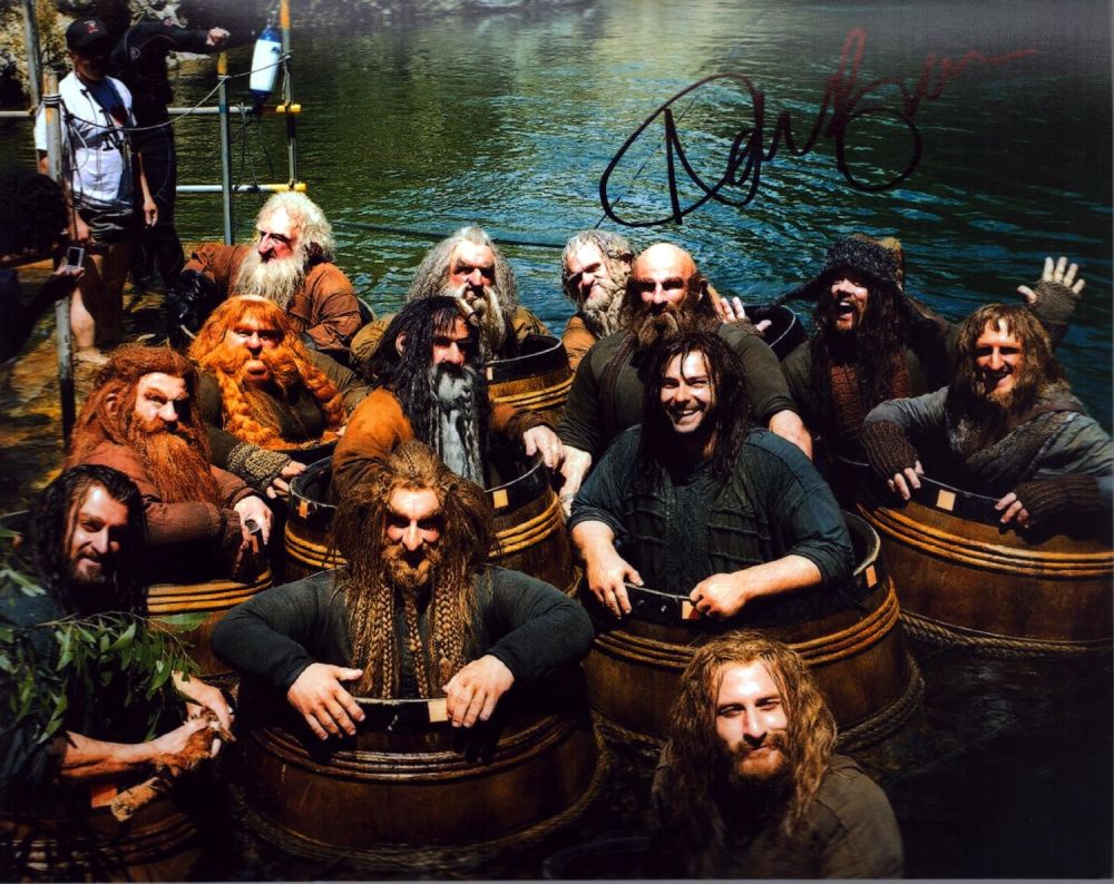 Lot 189: Adam Brown signed Hobbit 10x8 inch colour photo....