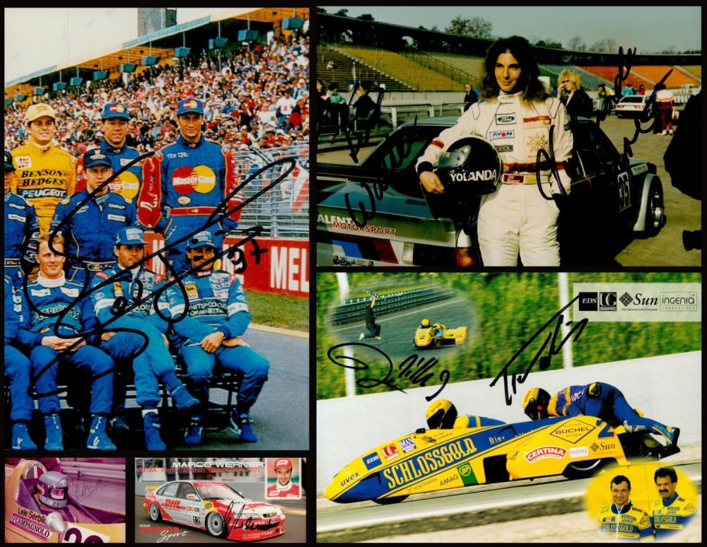 Lot 13: Sport collection of 5 signed photos of formula...