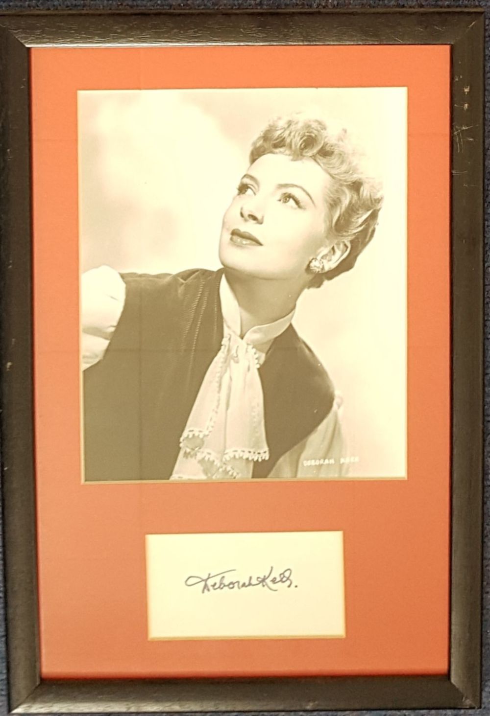 Lot 48: Deborah Kerr 17x11 overall mounted signature piece includes...