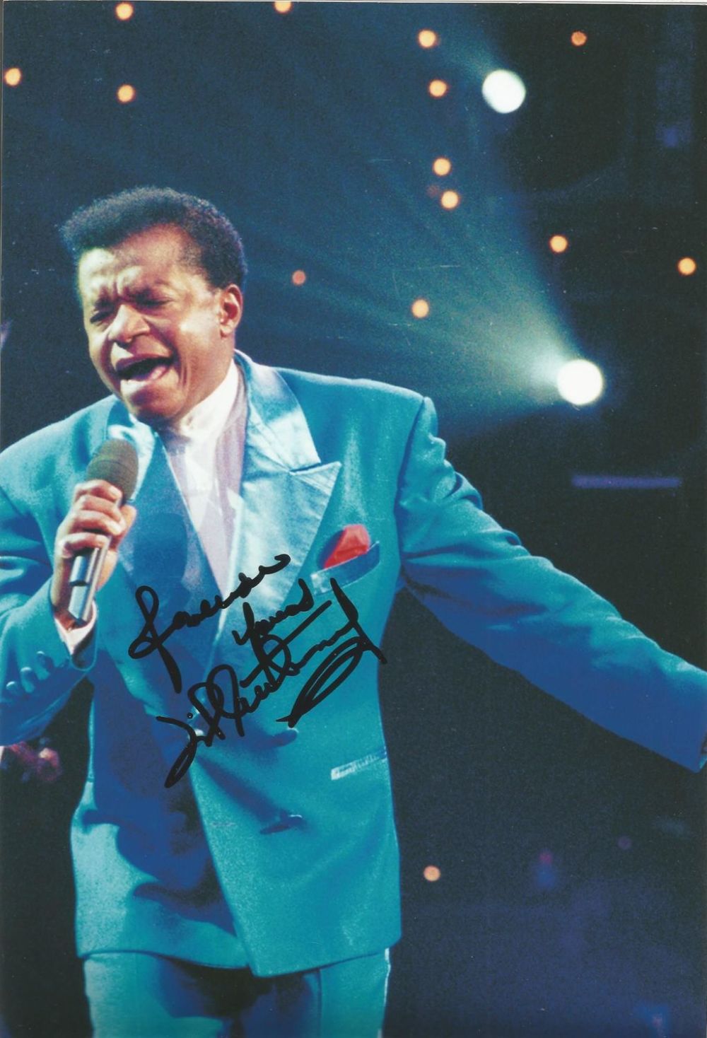 Lot 71: Singer Jerome ' Little Anthony' Gourdine signed 12x7...