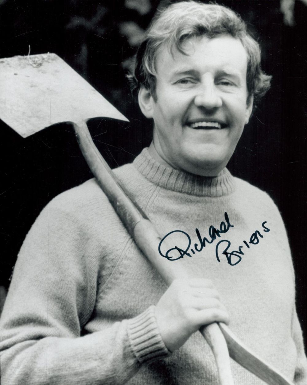 Lot 78: Actor, Richard Briers signed 10x8 black and white...