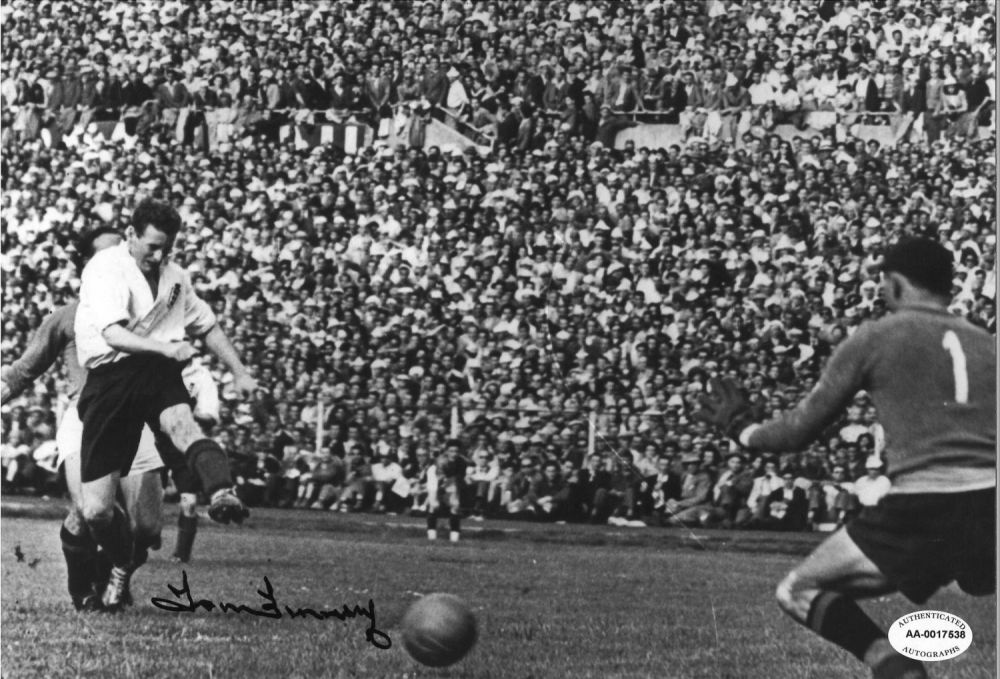 Lot 80: Tom Finney Preston Signed 12x 8-inch football photo....