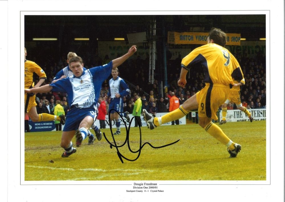 Lot 86: Dougie Freedman Crystal Palace Signed 16 x 12-inch...