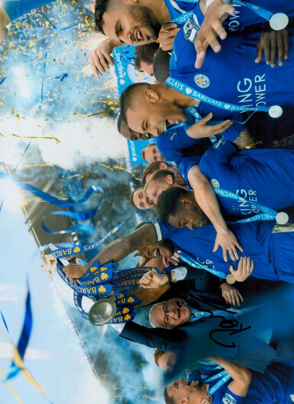 Lot 89: Claudio Ranieri Leicester City Signed 16 x 12-inch...