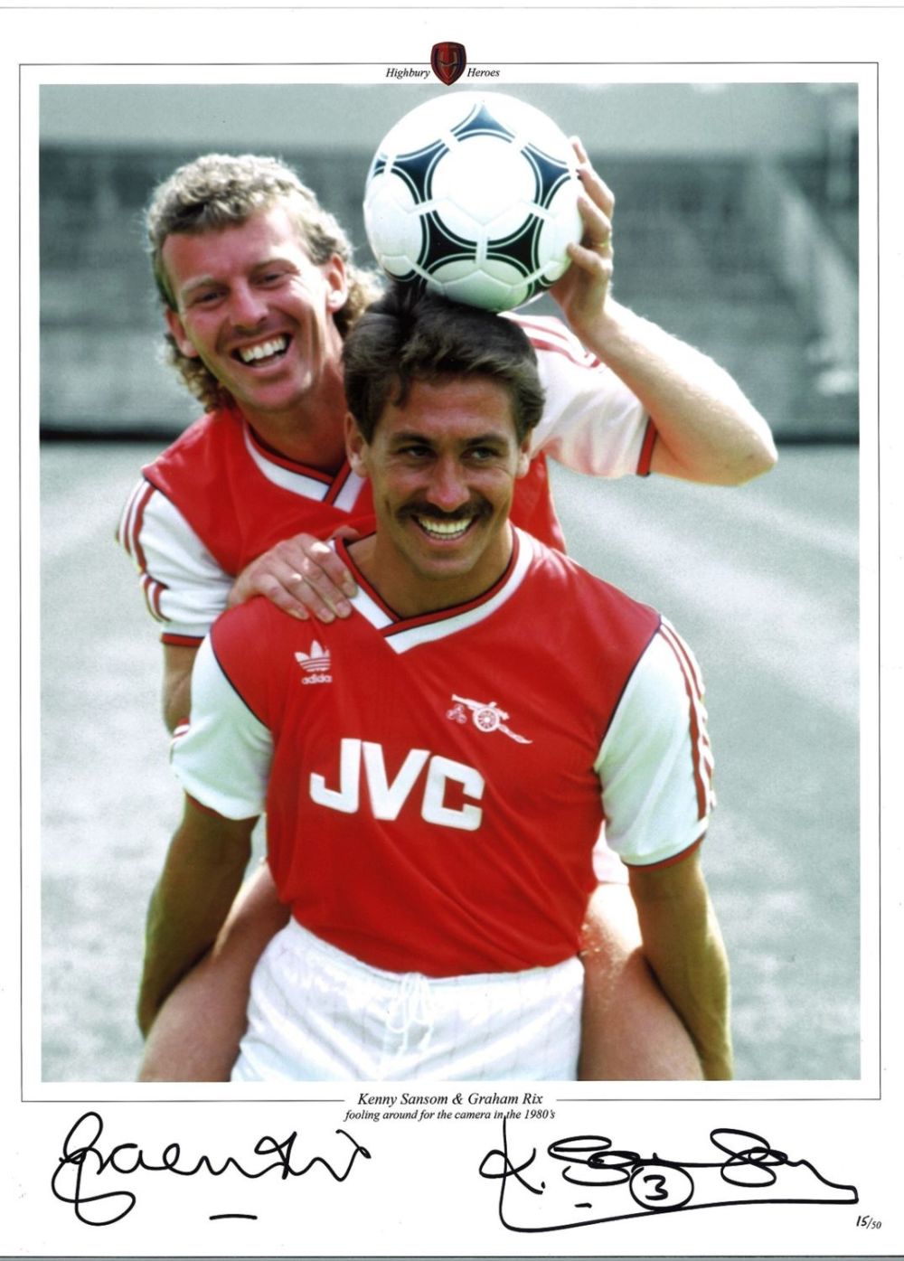 Lot 98: Football, Kenny Sansom and Graham Rix signed 16x12...