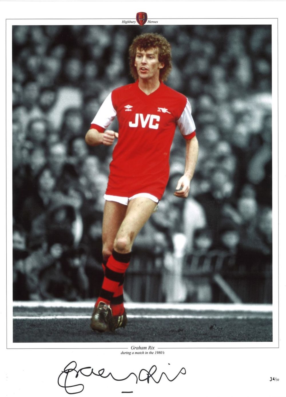 Lot 99: Football, Graham Rix signed 16x12 colourised promo photograph...