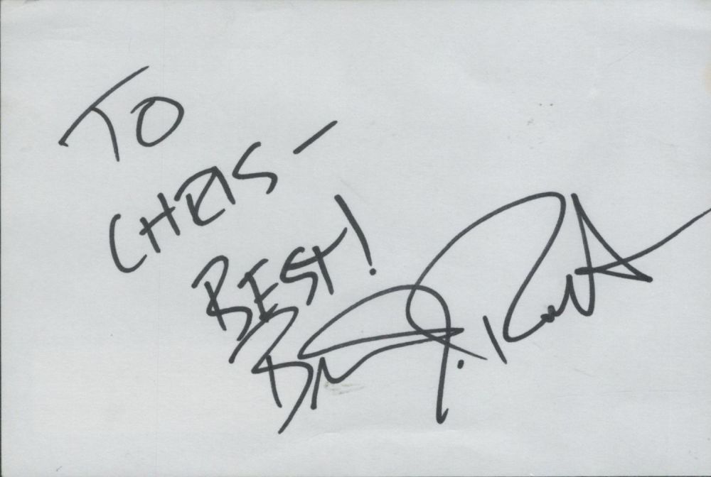 Lot 166: Brandon Routh signed an inscribed card 6x4 Inch...