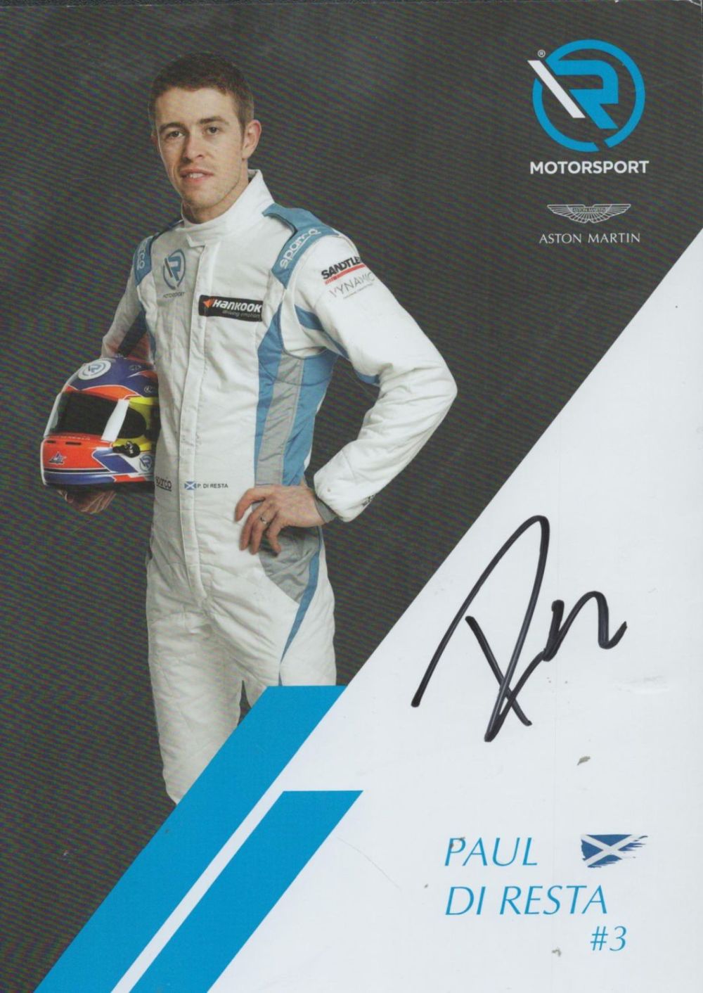 Lot 317: Paul Di Resta signed Colour Promo. Photo 8.25x6...