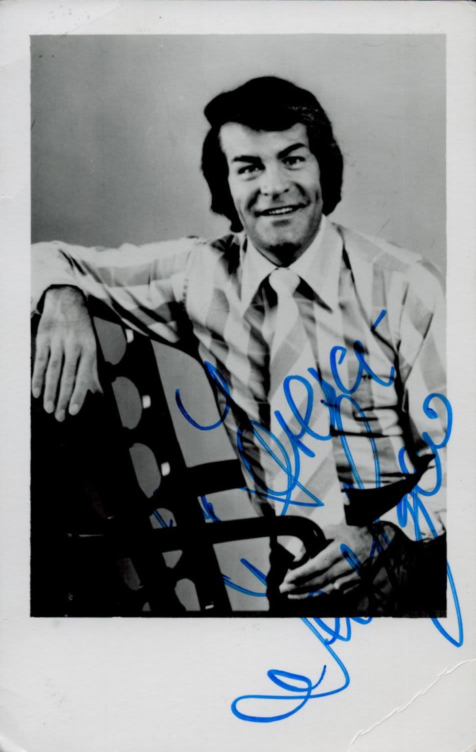 Lot 617: Ted Rogers signed Black and White Photo 5.5x3.5...