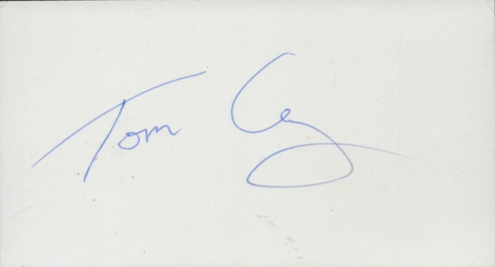 Lot 637: Tom Craig signed Autograph card 5x2.75 Inch. Is...