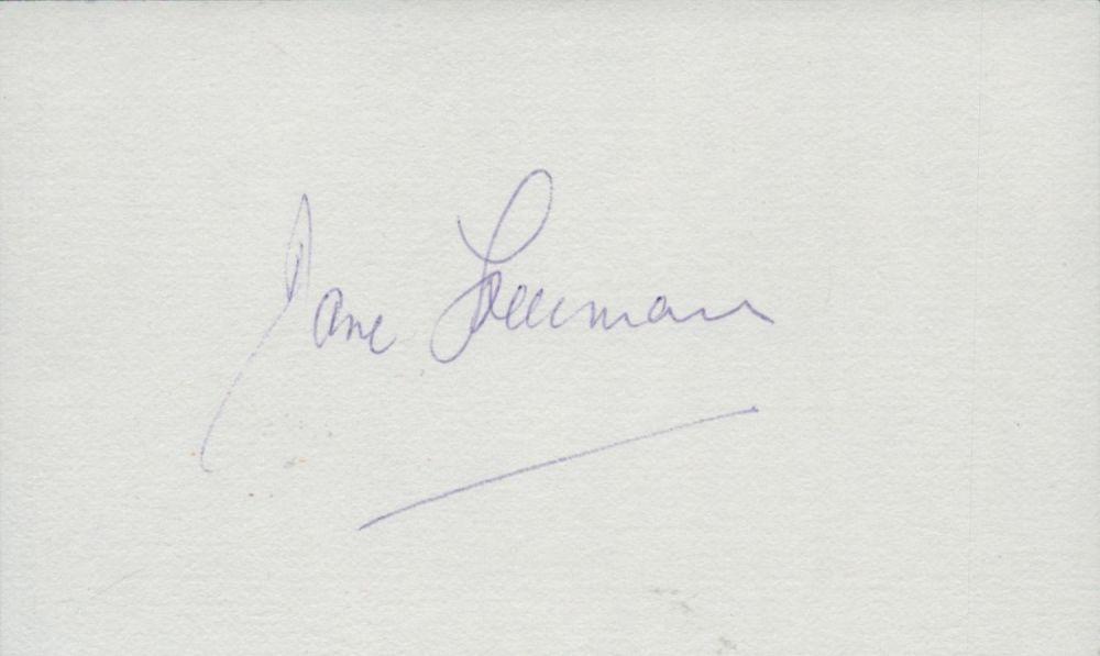 Lot 642: Jane Freeman signed Autograph page 5x3 Inch. was...