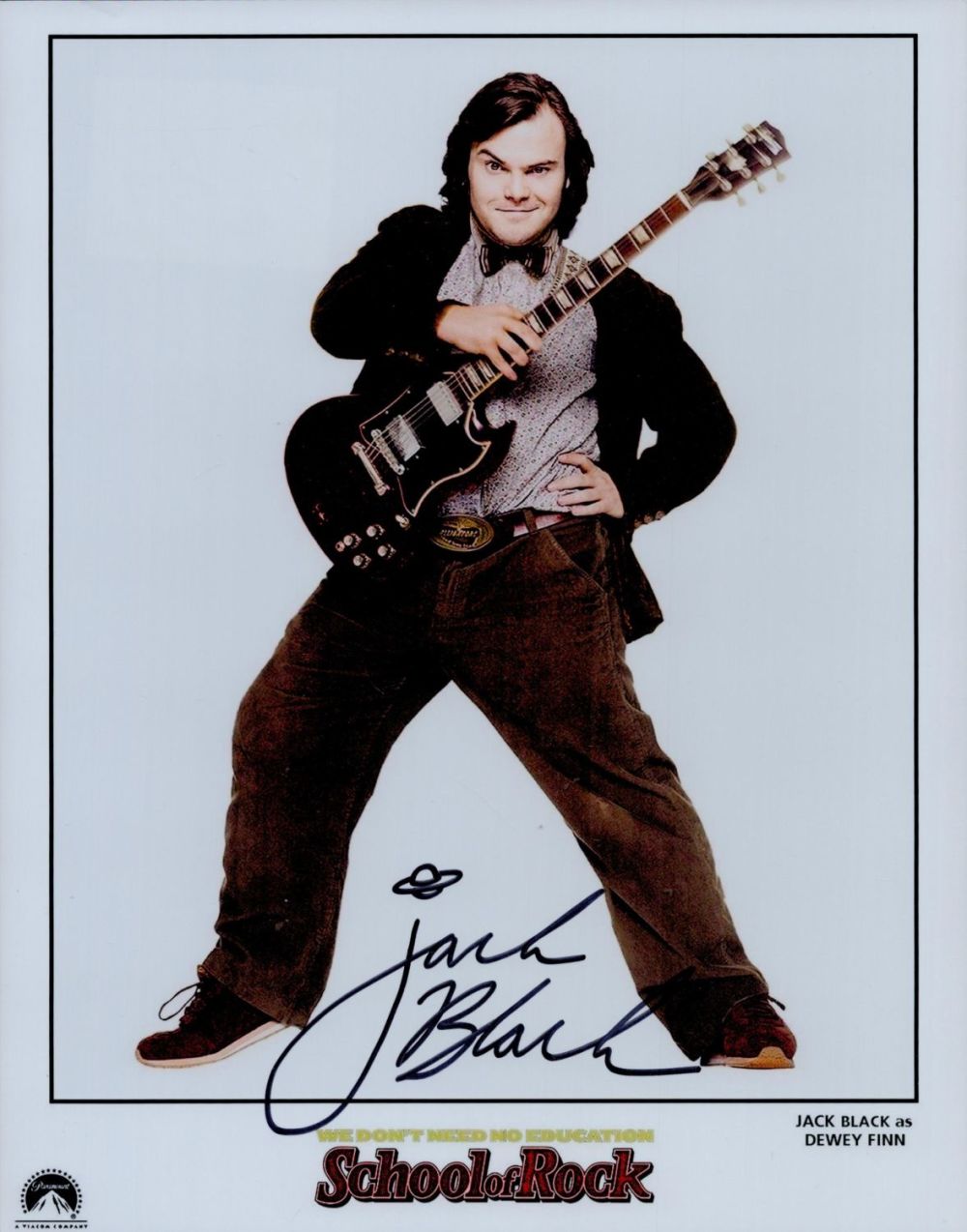 Lot 657: Jack Black signed 10x8inch colour photo from School...