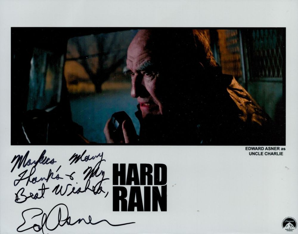 Lot 704: Ed Asner signed 10x8inch colour photo. Good condition....