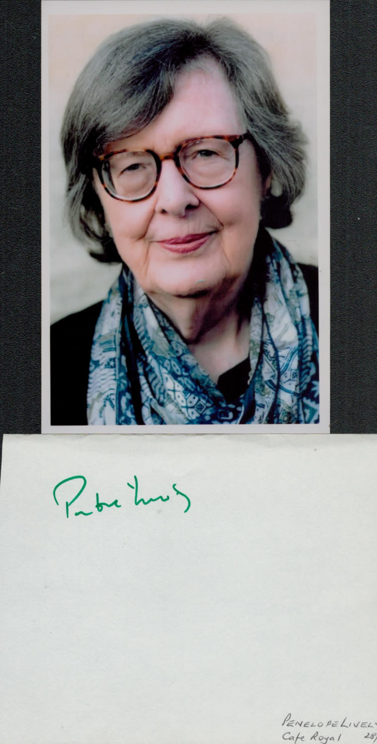 Lot 732: Penelope Lively signed album page with unsigned photo....