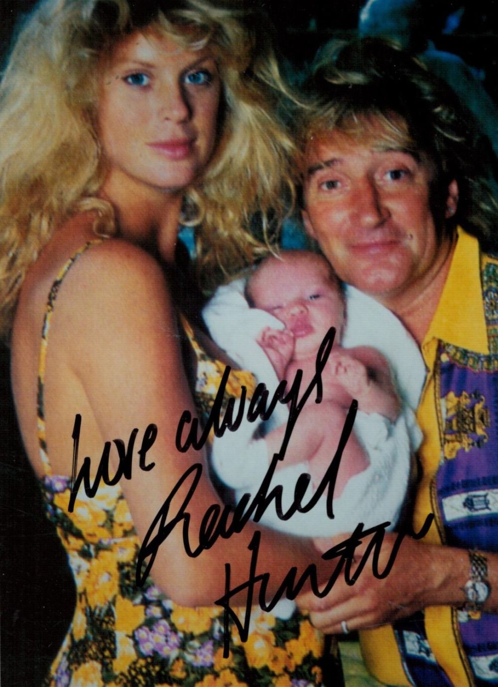 Lot 735: Rachel Hunter signed 7x5inch colour photo. Good condition....