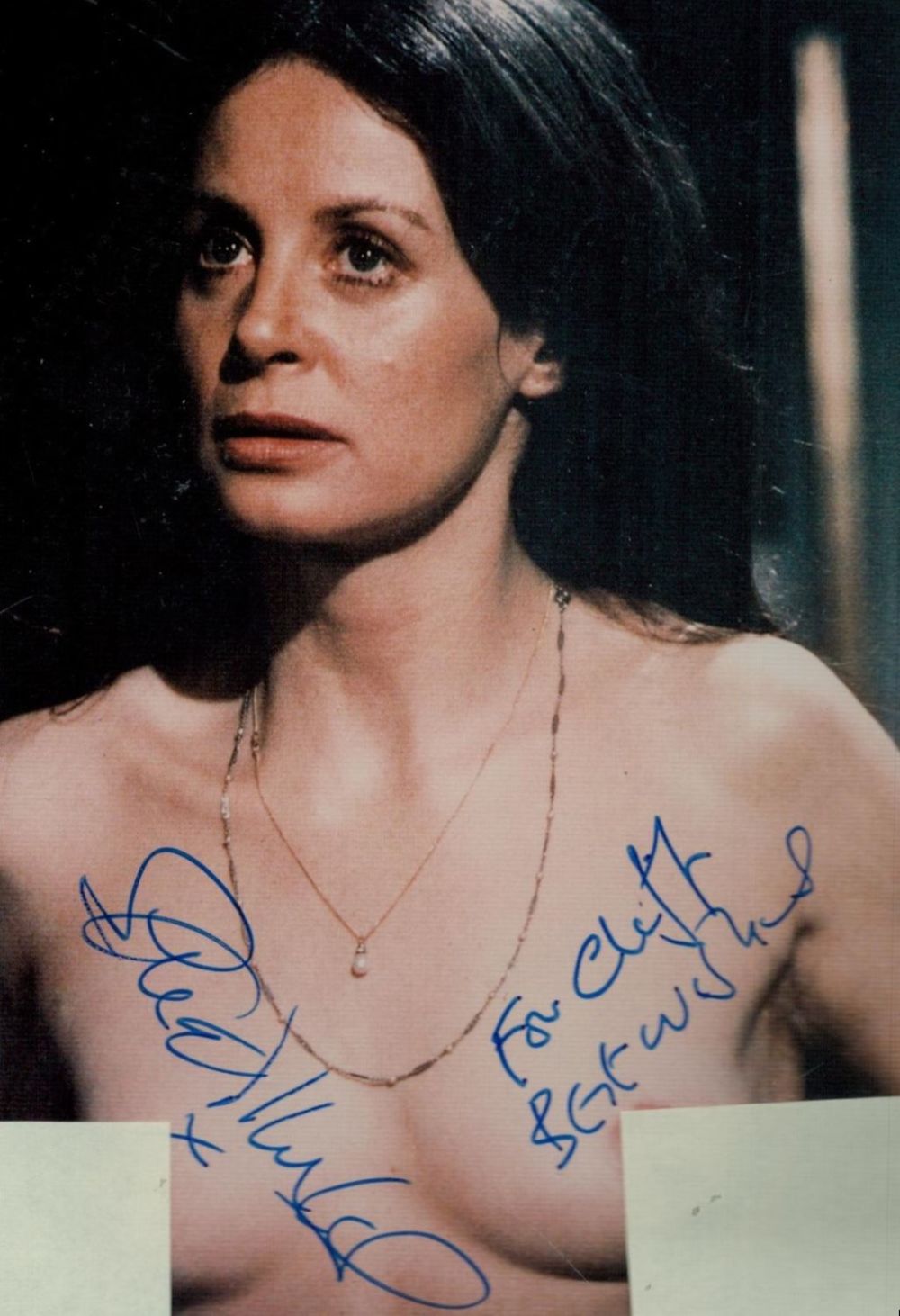 Lot 738: Sarah Miles signed 6x4inch colour photo. Good condition....