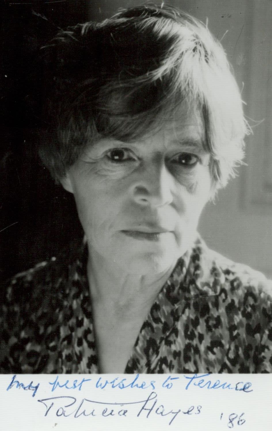 Lot 741: Patricia Hayes signed 6x4inch black and white photo....