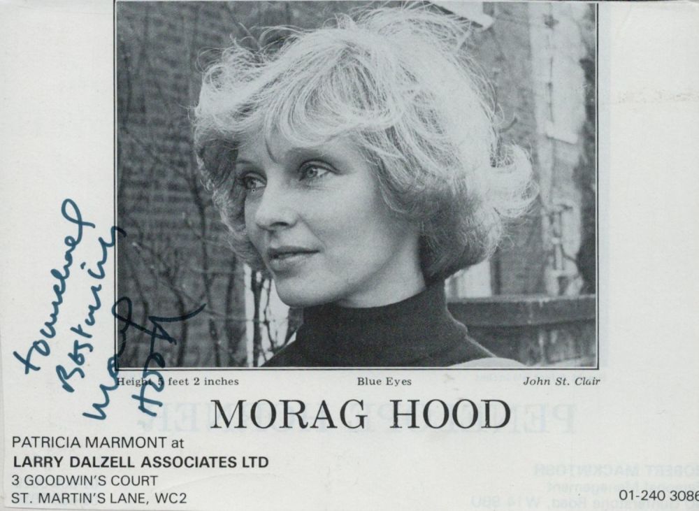 Lot 742: Morag Hood signed black and white photo with...