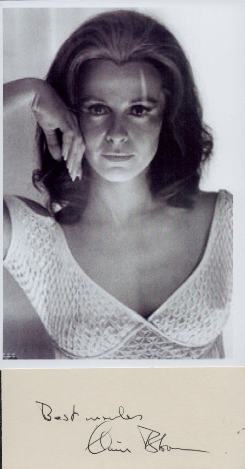 Lot 744: Claire Bloom small signature piece with unsigned black...