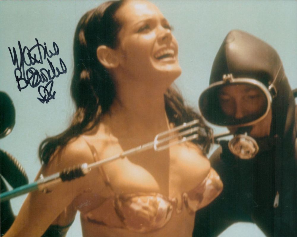 Lot 74: Martine Beswick signed 10x8 inch James Bond colour...