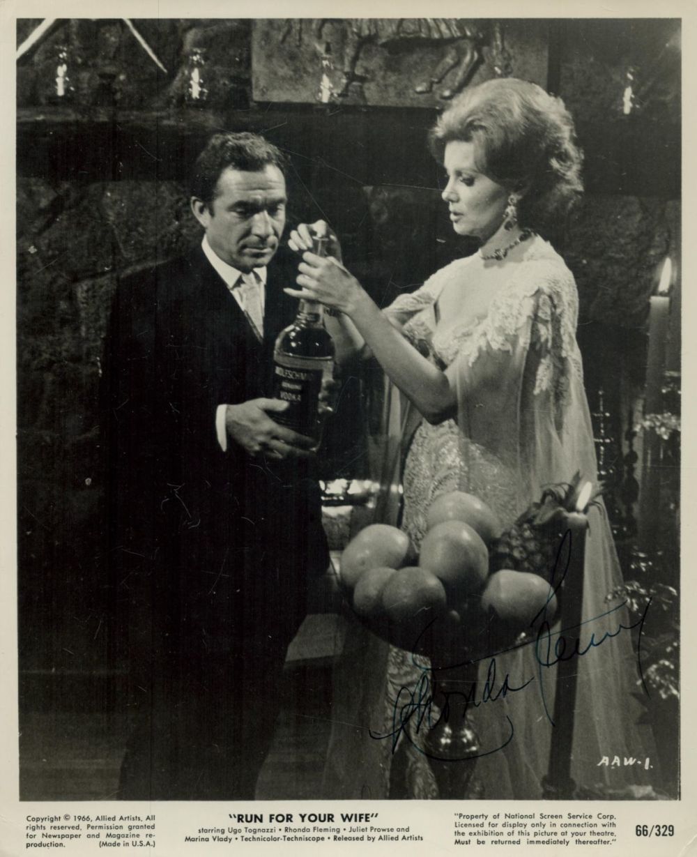 Lot 89: Rhonda Fleming signed 10x8 inch ""Run for your...