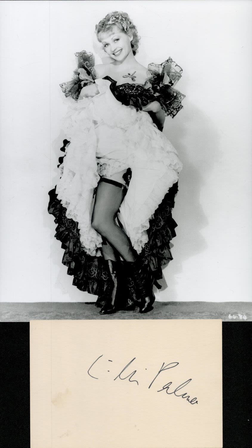 Lot 104: Lilli Palmer signed 6x4 inch white card and...