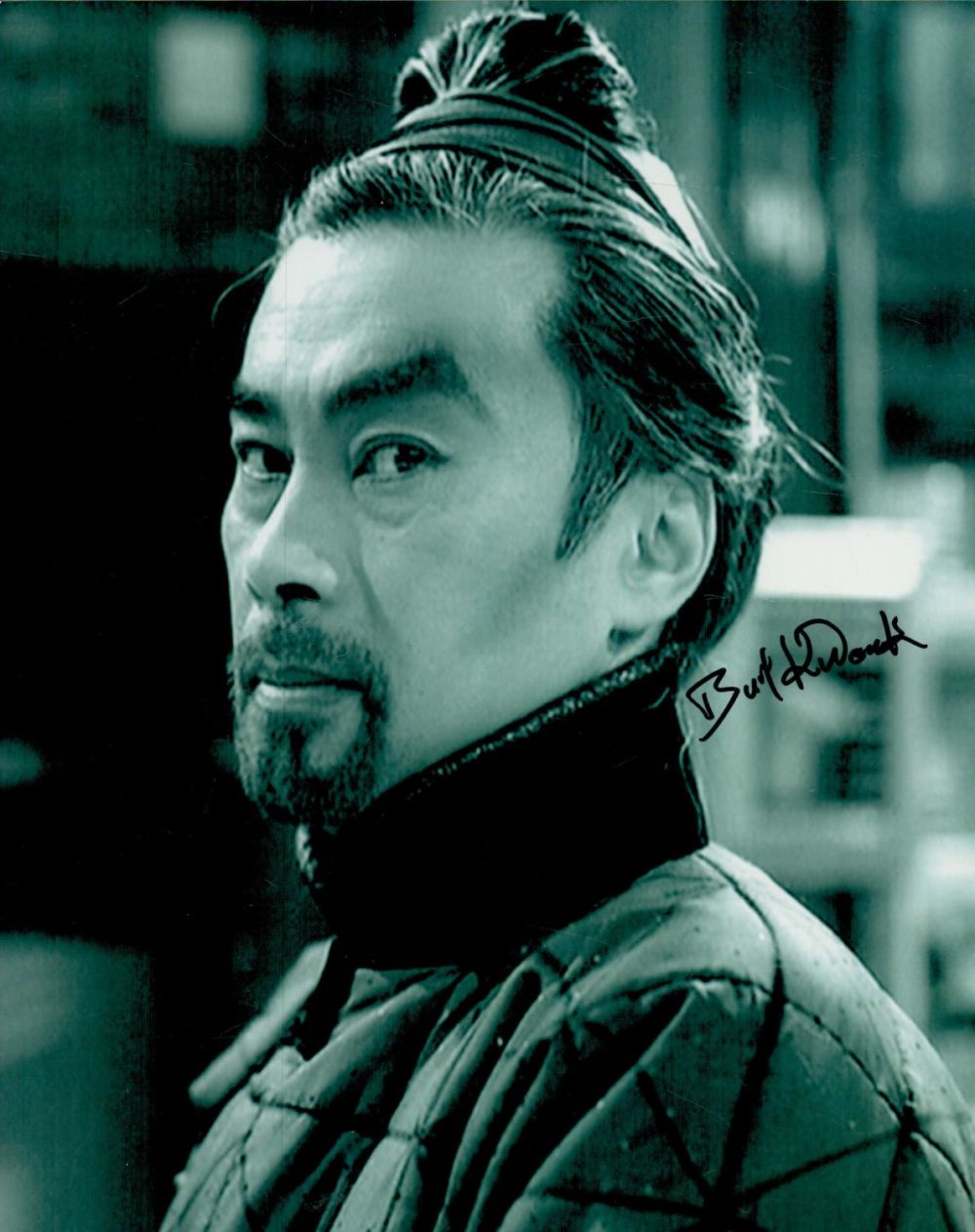 Lot 120: Bert Kwouk signed 10x8 inch black and white...