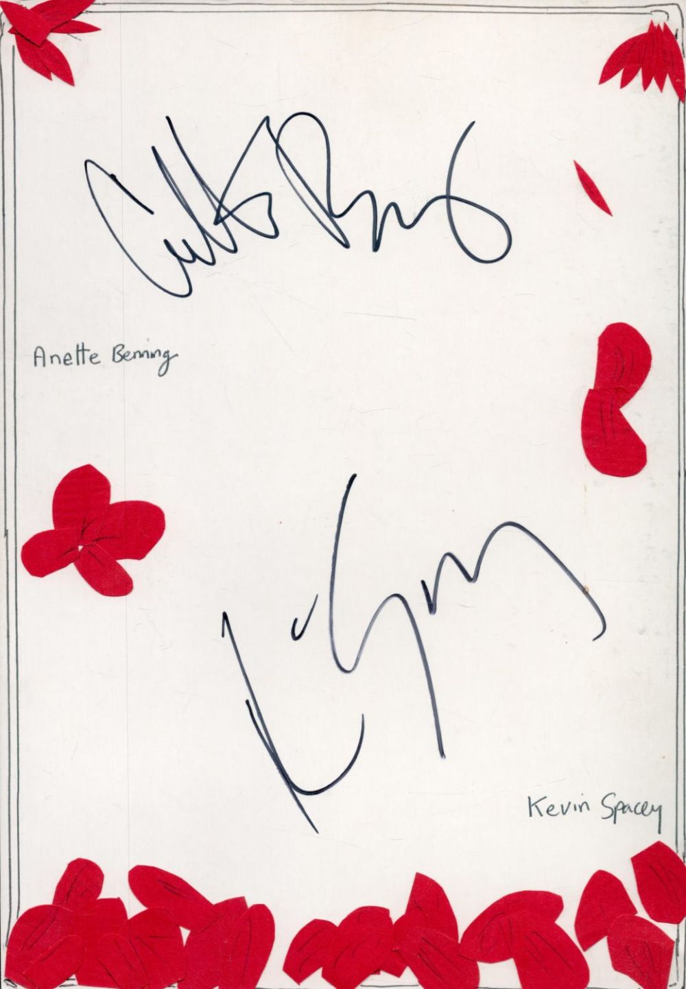 Lot 126: Anette Benning and Kevin Spacey signed American Beauty...
